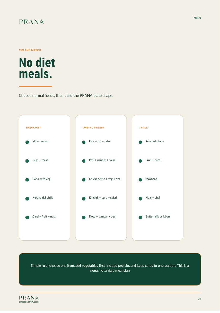 Indian meal ideas page